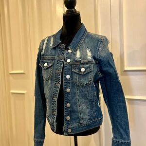 Ashley Mason Blue Distressed Jean Jacket